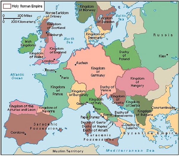 map of medieval europe